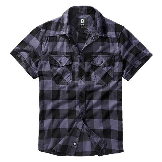 Brandit Checkshirt kurzarm schwarz/grau kariert