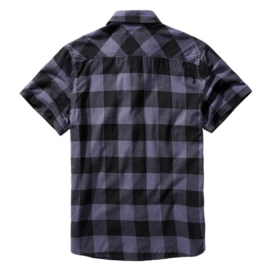 Brandit Checkshirt kurzarm schwarz/grau kariert Bild 1