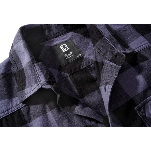 Brandit Checkshirt kurzarm schwarz/grau kariert Bild 2