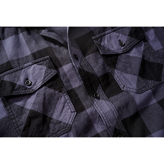 Brandit Checkshirt kurzarm schwarz/grau kariert Bild 3