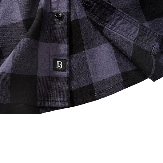 Brandit Checkshirt kurzarm schwarz/grau kariert Bild 5