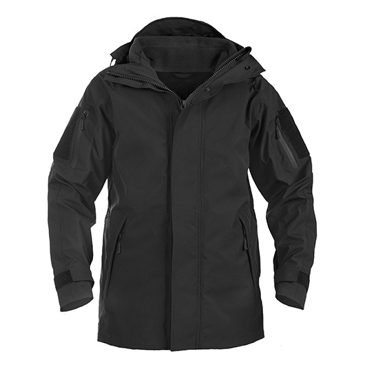 Mil-Tec Jacke Nsseschutz mit Fleecejacke Gen. II schwarz