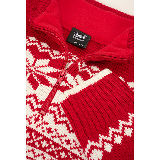 Brandit Strickpullover Norweger Troyer rot Bild 2