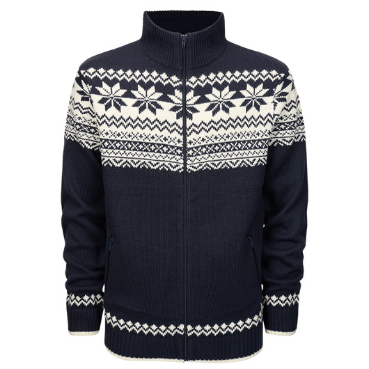 Brandit Strickjacke Norweger Cardigan navy