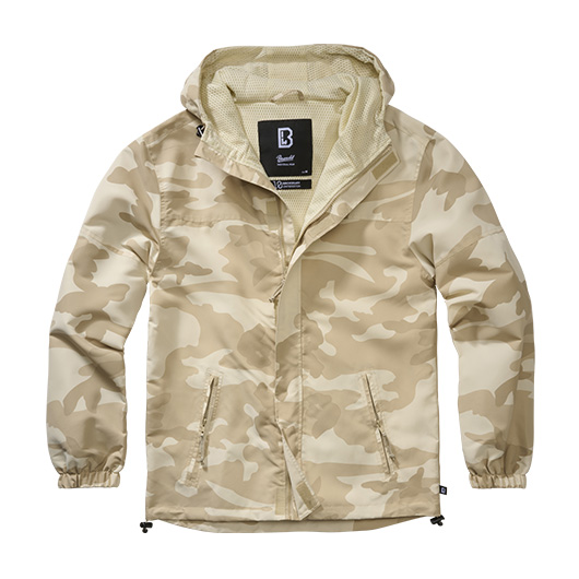 Brandit Sommer Windbreaker mit Frontzip sandstorm