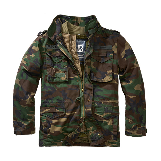 Brandit M65 Jacke Giant Ripstop woodland mit herausnehmbarem Futter