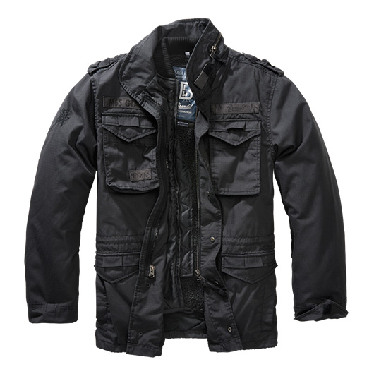 Brandit M65 Jacke Giant Ripstop schwarz mit herausnehmbarem Futter