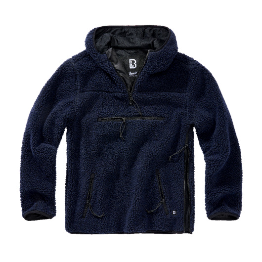 Brandit Kapuzenpullover Teddy Fleece Worker navy