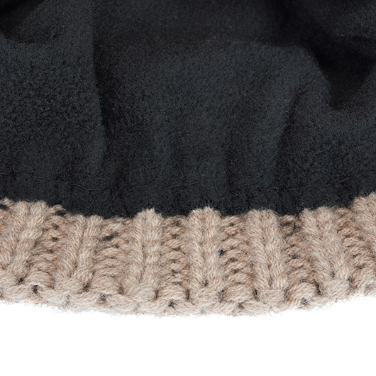 Origin Outdoors Strickmtze Bobble 100% Merinowolle mit abnehmbaren Bommel beige Bild 2