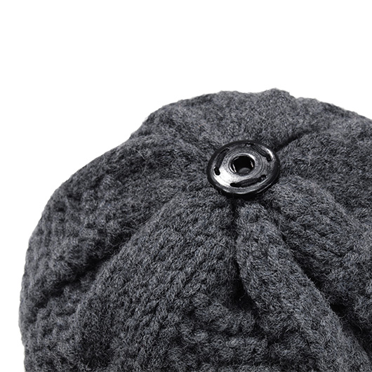 Origin Outdoors Strickmtze Bobble 100% Merinowolle mit abnehmbaren Bommel grau Bild 1