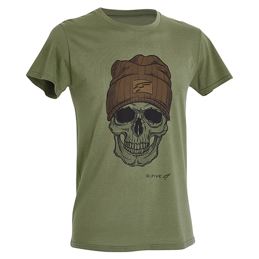 Defcon 5 T-Shirt Skull with Cap oliv