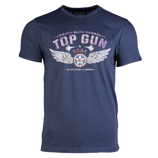 Top Gun T-Shirt Pilots Elite School dunkelblau
