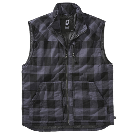 Brandit Weste Lumber Vest schwarz/grau karriert
