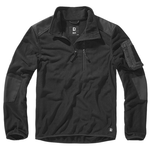 Brandit Fleece Troyer Ripstop schwarz