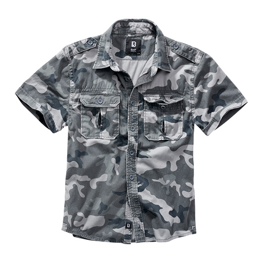 Brandit Hemd Vintage Shirt kurzarm darkcamo