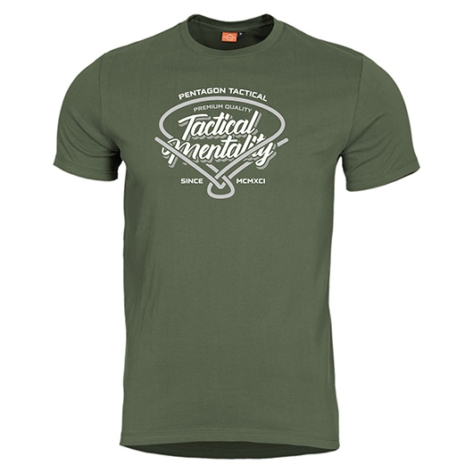 Pentagon T-Shirt Ageron Tactical Mentality Quick Dry oliv