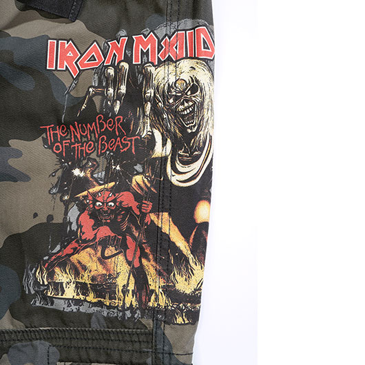 Brandit Hose Pure Slim Fit Trousers Iron Maiden darkcamo Bild 2