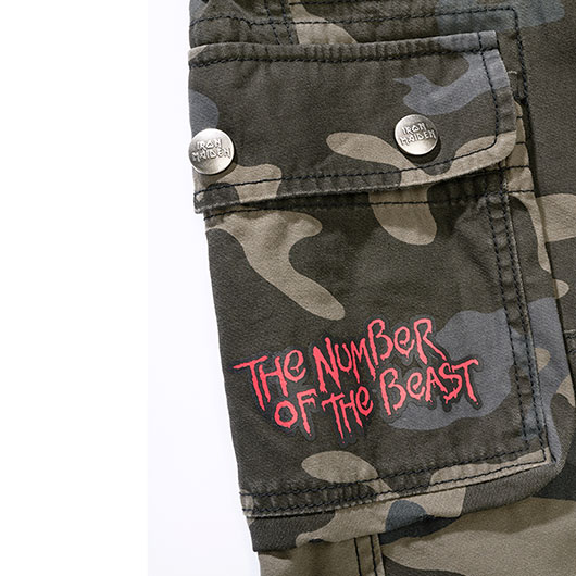 Brandit Hose Pure Slim Fit Trousers Iron Maiden darkcamo Bild 3