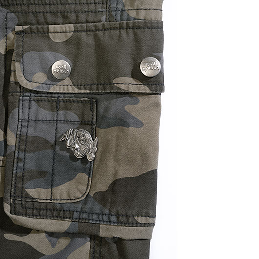 Brandit Hose Pure Slim Fit Trousers Iron Maiden darkcamo Bild 4