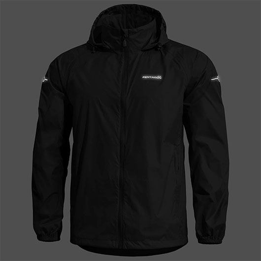 Pentagon Regenjacke Cloudburst schwarz inkl. Transportbeutel Bild 2