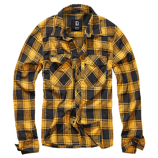 Brandit Checkshirt schwarz/gelb kariert