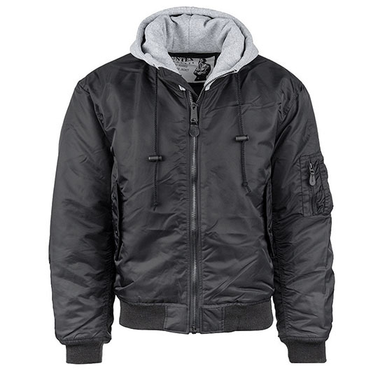 Fostex Fliegerjacke MA-1 mit Kapuze schwarz