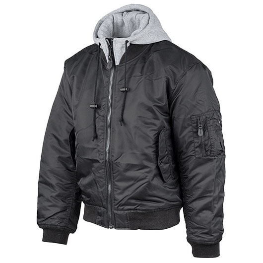 Fostex Fliegerjacke MA-1 mit Kapuze schwarz Bild 1