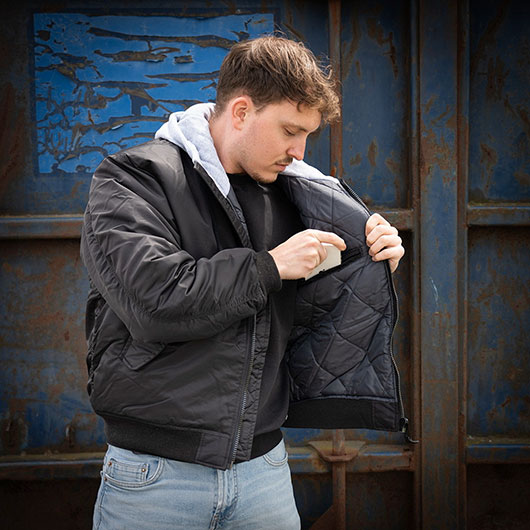 Fostex Fliegerjacke MA-1 mit Kapuze schwarz Bild 6