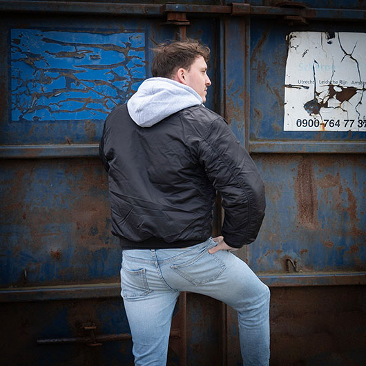 Fostex Fliegerjacke MA-1 mit Kapuze schwarz Bild 7