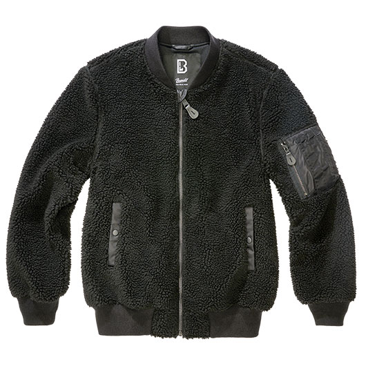 Brandit Sherpa Jacke MA1 schwarz