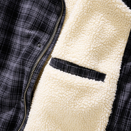 Brandit Sherpa Jacke Classic anthrazit/schwarz kariert Bild 4