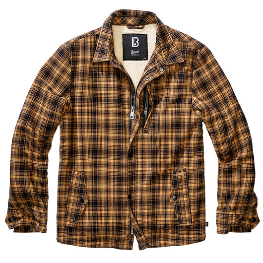 Brandit Sherpa Jacke Classic camel/schwarz kariert