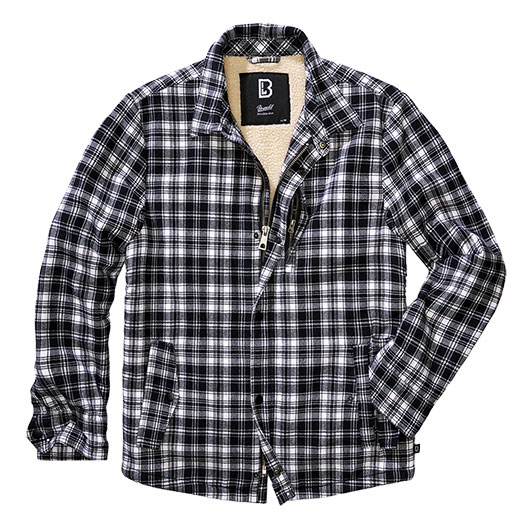 Brandit Sherpa Jacke Classic wei/schwarz kariert