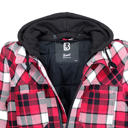 Brandit Jacke Top Heavy Twill rot/schwarz kariert Bild 2