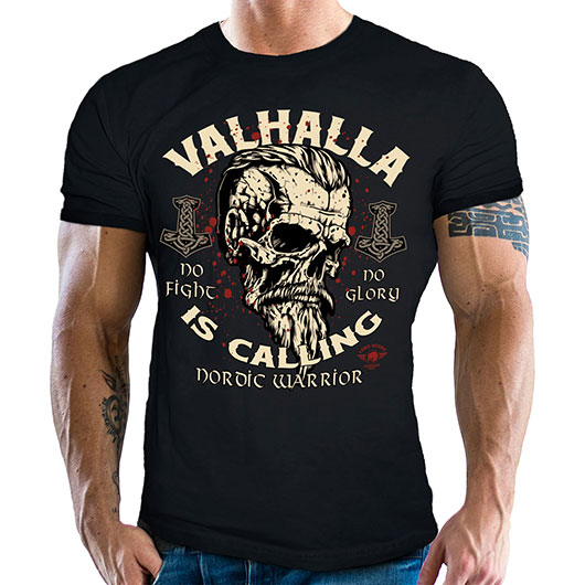 Original LOBO NEGRO T-Shirt - Valhalla ist calling , no Fight - no Glory