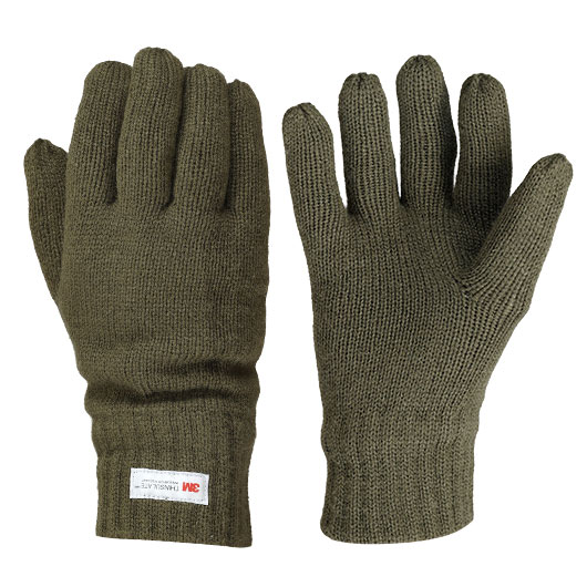Brandit Strick-Handschuhe mit Fleecefutter  oliv