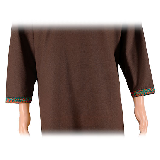 Wikinger Tunika aus Baumwolle dunkelbraun Gr. L Bild 2