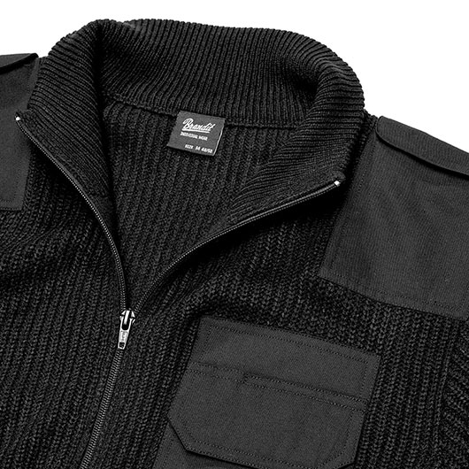 Brandit Strickjacke BW Cardigan schwarz Bild 1