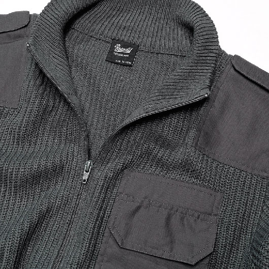 Brandit Strickjacke BW Cardigan anthrazit Bild 1