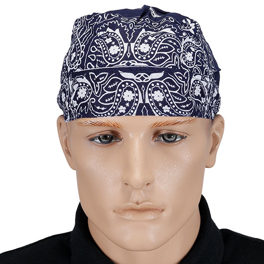 MFH Kopftuch Headwrap paisley-navyblau