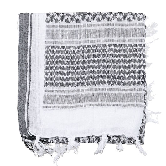 101 INC PLO Schal Shemagh extrafein gewebt schwarz-wei� Bild 2