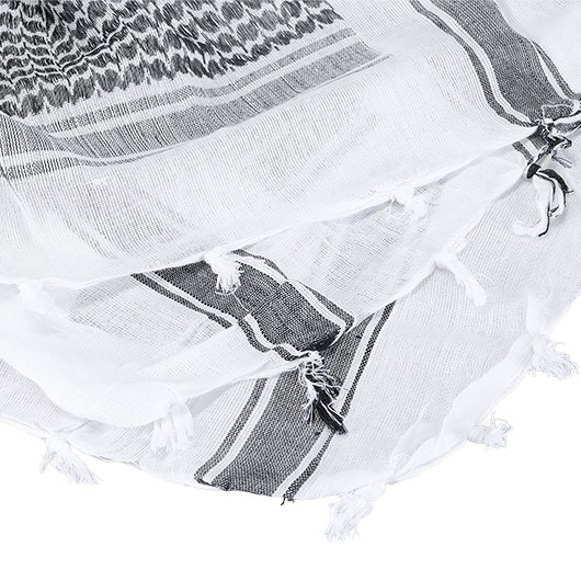 101 INC PLO Schal Shemagh extrafein gewebt schwarz-wei� Bild 4