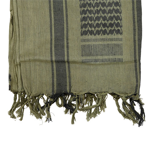 101 INC PLO Schal Shemagh extrafein gewebt schwarz-gr�n Bild 3