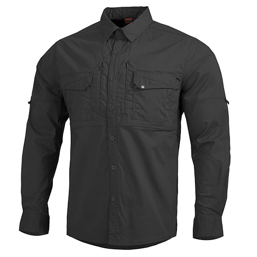 Pentagon Langarmhemd Plato Tactical Shirt schwarz
