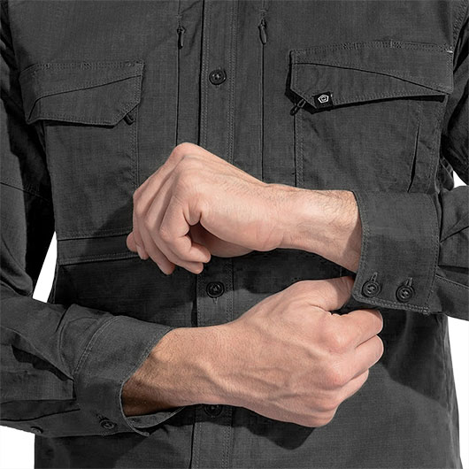 Pentagon Langarmhemd Plato Tactical Shirt schwarz Bild 2