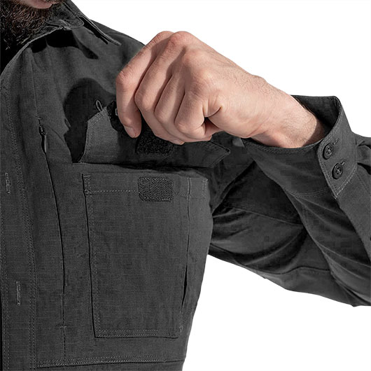 Pentagon Langarmhemd Plato Tactical Shirt schwarz Bild 4