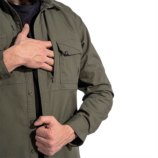 Pentagon Langarmhemd Plato Tactical Shirt oliv Bild 1