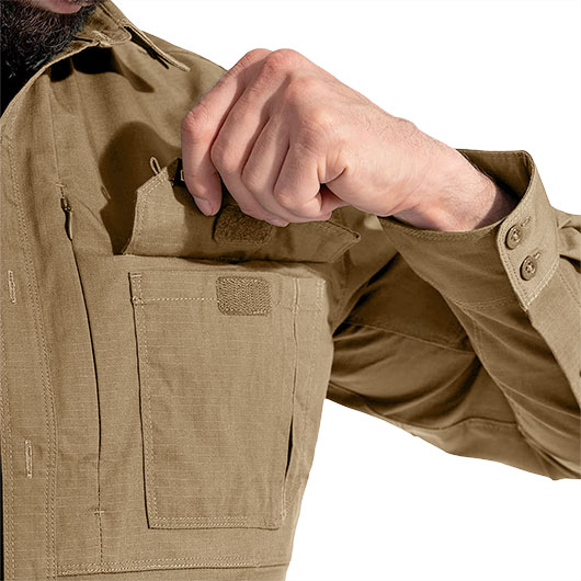Pentagon Langarmhemd Plato Tactical Shirt coyote Bild 4