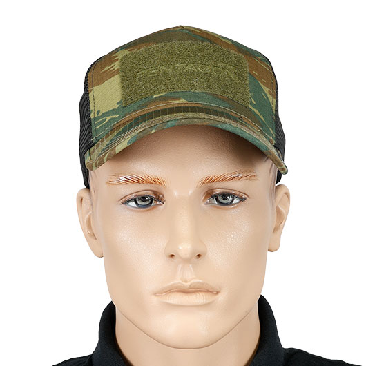 Pentagon Baseball Cap Delta Tactical BB Mesh Camo mit Netzeinsatz verstellbar Greek Lizard camo