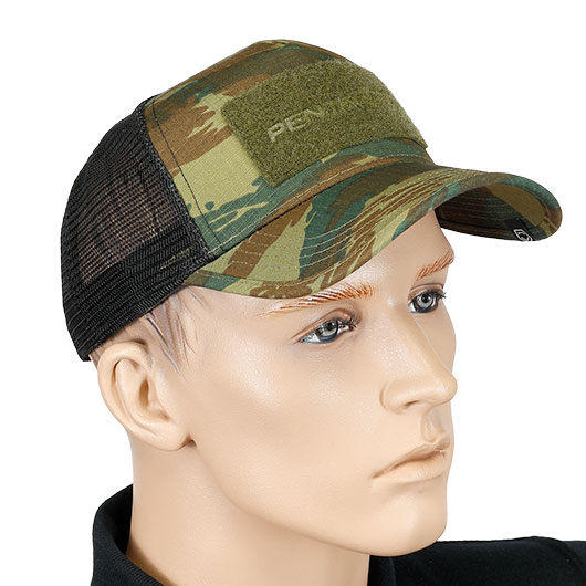 Pentagon Baseball Cap Delta Tactical BB Mesh Camo mit Netzeinsatz verstellbar Greek Lizard camo Bild 5